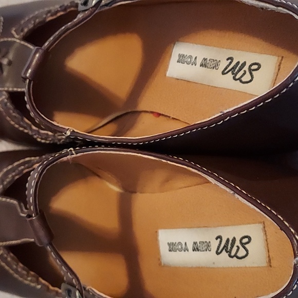 SM New York Vintage Retro T-Strap Wedges - Picture 7 of 10